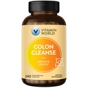Vitamin World Colon Cleanse - 240 Capsules, Gut Detox with Psyllium Husk, Senna, Probiotics, Dietary Fiber & Herbal Blend – Supports Constipation Relief, Digestive Health & Regularity, Gluten-Free