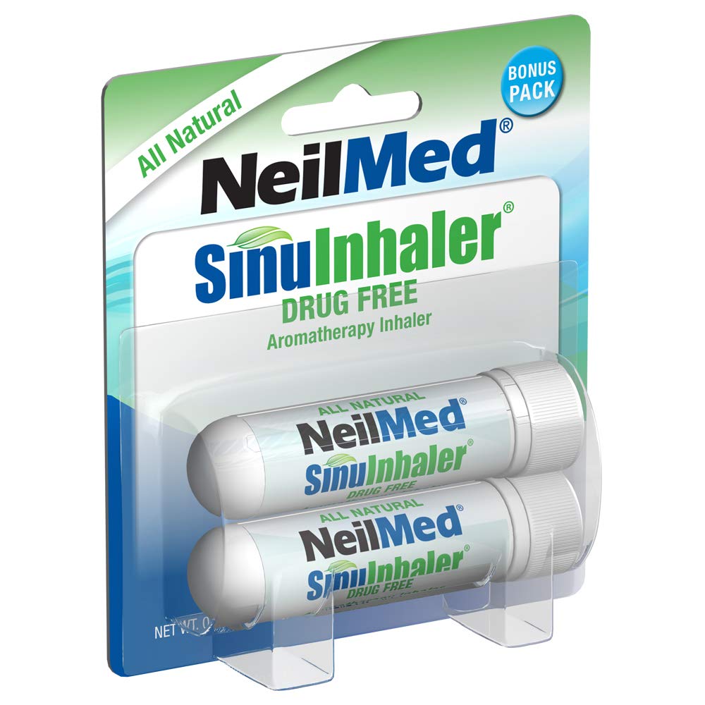 NeilMed SinuInhaler Φυσικό μη φαρμακευτική εισπνοή Αρωματοθεραπείας (Bonus Pack) 2 κόμης (πακέτο του 1)