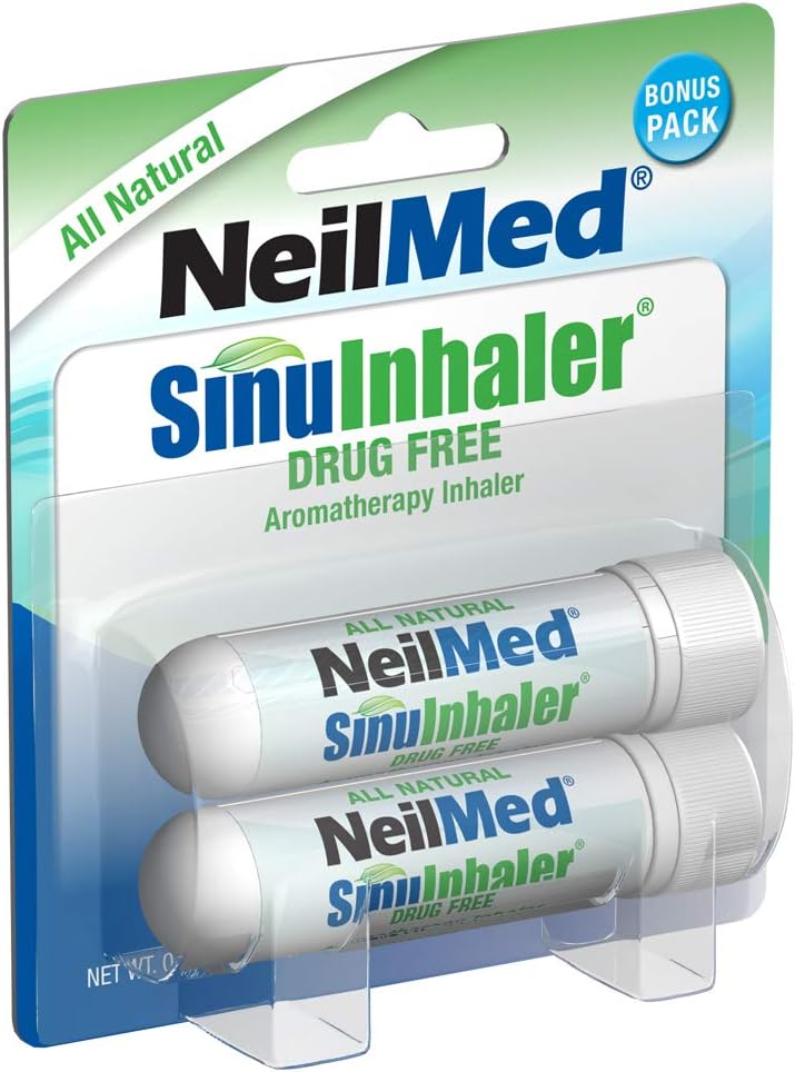 NeilMed SinuInhaler Φυσικό μη φαρμακευτική εισπνοή Αρωματοθεραπείας (Bonus Pack) 2 κόμης (πακέτο του 1)