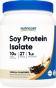 Μονωτική σκόνη πρωτεΐνης σόγιας Nutricost, 1 LB Βανίλια - 10 γραμμάρια πρωτεΐνης ανά υπηρεσία, Vegan, GMO-free & Gluten Free