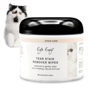 Eye Envy Tear Stain Wipes for Cats. Textured to Gently Clean Tear Stains. Natural Formula. Recommended by Persian & Exotic Breeders, Groomers. USA Made. 60 Cat Eye Wipes