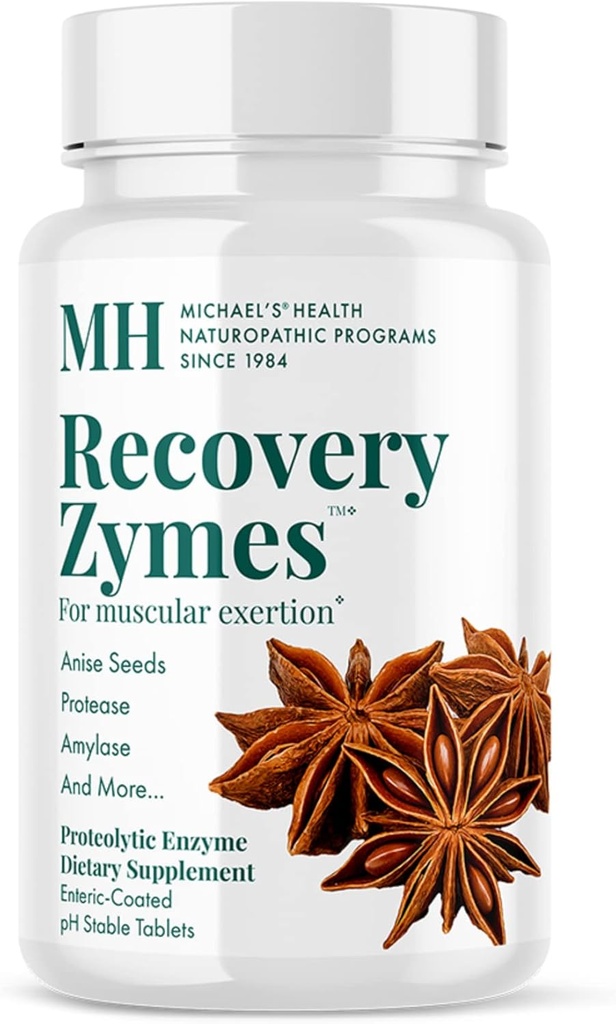 Υγεία του MICHAEL Naturopathic Programs Recovery Zymes - 180 Enteric Coated pH Stable Table Tables - Proteolytic Enzyme Supplement - Υποστηρίζει Φυσική Φλεγμονώδης Ανταπόκριση - 30 Σερβιέτες