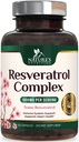 Resveratrol Supplement - 1800mg Per Serving Extra Strength Resveratrol Blend - Antioxidant Blend for Healthy Aging, Heart Health, Cellular Energy & Immune Support - Bottled in USA - 120 Capsules