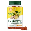 MegaFood Vitamin B12 Energy Gummies - Vegan - Μεθύλιο B12 Βιταμίνες για την υποστήριξη της κυτταρικής ενέργειας Παραγωγή - Ginger - Καθημερινή Βιταμίνη B12 Συμπλήρωμα - USDA Organic - 70 Gummies, 35 Υπηρεσίες