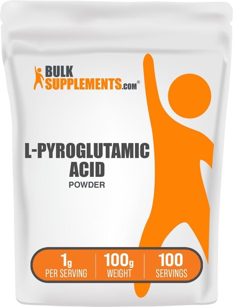 BulkSupplements.com L-Pyroglutamic Acid Powder - Pyroglutamic Acid Supplements, Amino Acid Supplement - για Well-Being, Gluten Free, 1g ανά Serving, 100g (3.5 oz) (Pack of 1)