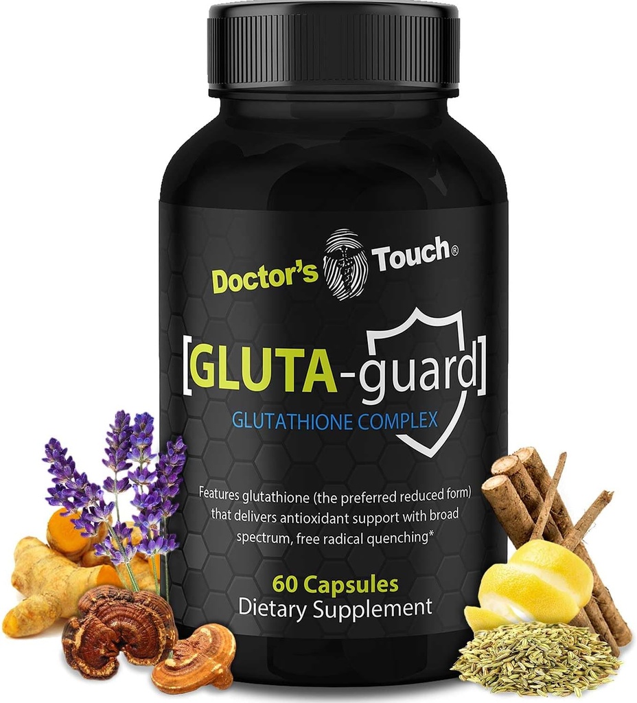 Liposomal Glutathionone Touch γιατρών συμπλήρωμα - Easy-to-Swallow Glutathion Κάψουλες για την ενέργεια, την εγκεφαλική υποστήριξη και την υγεία του δέρματος - Καθαρή μέγιστη απορρόφηση Glutathion Liposomal συμπλήρωμα