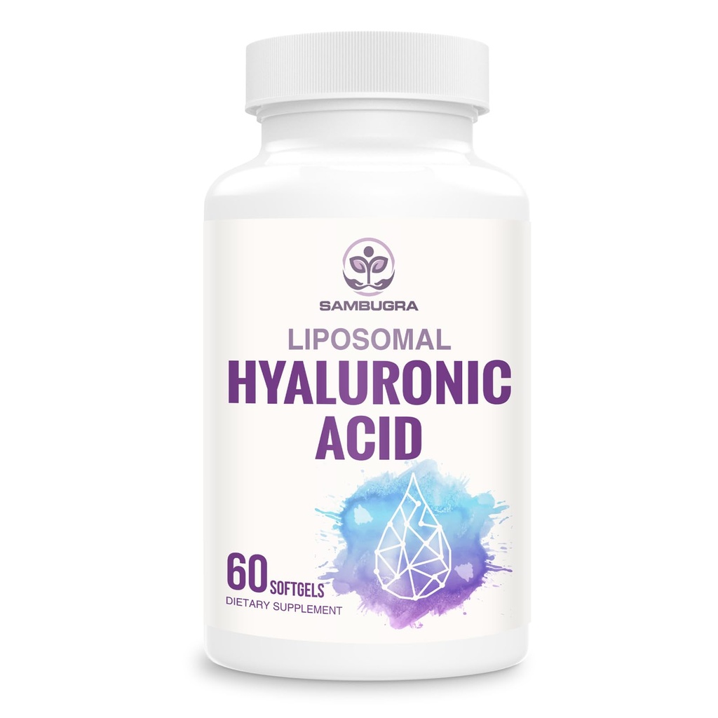Liposomal Hyaluronic Acid 1000mg, Υψηλή ΒιοδιαθεσιμότηταHyaluronic Acid Κάψουλες, Συμπλήρωμα διατροφής Υποστήριξη δέρματος και οστών, 60 κάψουλες