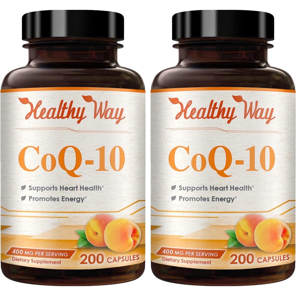 Συνένζυμο Q10 400mg CoQ10 συμπλήρωμα - Μία φορά την ημέρα Coq 10 400mg κάψουλες σκόνης για υγιή καρδιά Αντιοξειδωτικό και την ενεργειακή υποστήριξη - Μη ΓΤΟ Γρήγορη απορρόφηση Ubiquinone Q10 συνένζυμο (200 εξυπηρετούν)