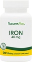 NaturesPlus Iron - 40 mg, 90 δισκία - Χορτοφαγικά, Χωρίς γλουτένη - 45 σερβιρίσματα