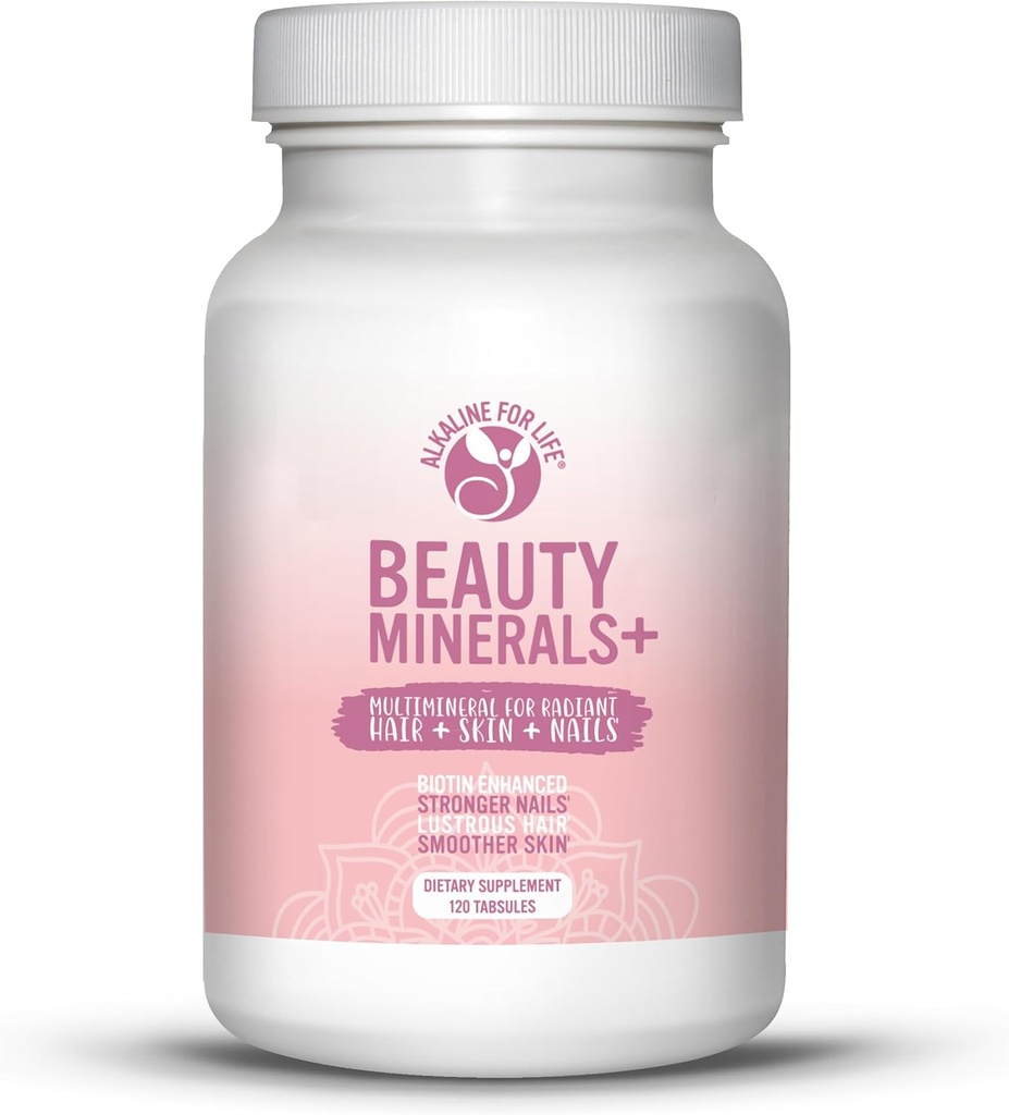 Ομορφιά Ορυκτά - Biotin Ενισχυμένο Multimineral για την ανάπτυξη των μαλλιών, την αντοχή των νυχιών, και την ελαστικότητα του δέρματος - 19 θρεπτικά συστατικά - Δέρμα μαλλιών και τα νύχια Βιταμίνες