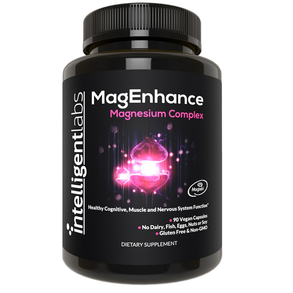 Intelligent Labs MagEnhance Magtein Magtein Magnesium Complex Supplement L-Θρεονικό με γλυκινικό μαγνήσιο και Taurate, 90 κάψουλες