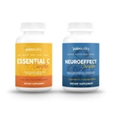 Paleovalley NeuroEffect + Essential C Complex Bundle - Neuro Mushroom Coffee Extract, Συμπλήρωμα βιταμίνης C 450g Focus, Memory, Energy, Immune Support, Organic Superfoods