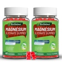 Μαγνήσιο Γλυκινικό Gummies 600mg, Μαγνήσιο Gummies για γυναίκες & άνδρες, με μαγνήσιο L-Θρεονικό 300mg, CoQ10 και Μαύρο πιπέρι, Vegan (120 Count)