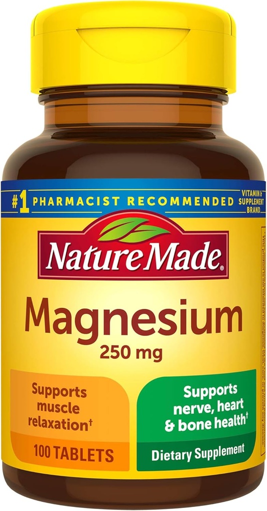 Δισκία οξείδιο του μαγνησίου 250 mg, 100 Count for Nutrition Support