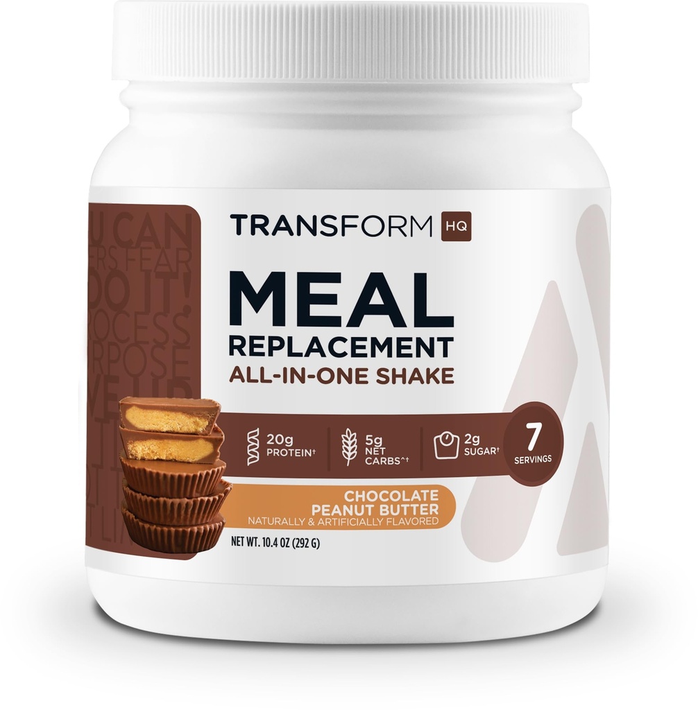 transformHQ Αντικατάσταση γεύματος Shake Powder 7 μερίδες (Σοκολικό Φυστικοβούτυρο) - Χωρίς γλουτένη, μη ΓΤΟ
