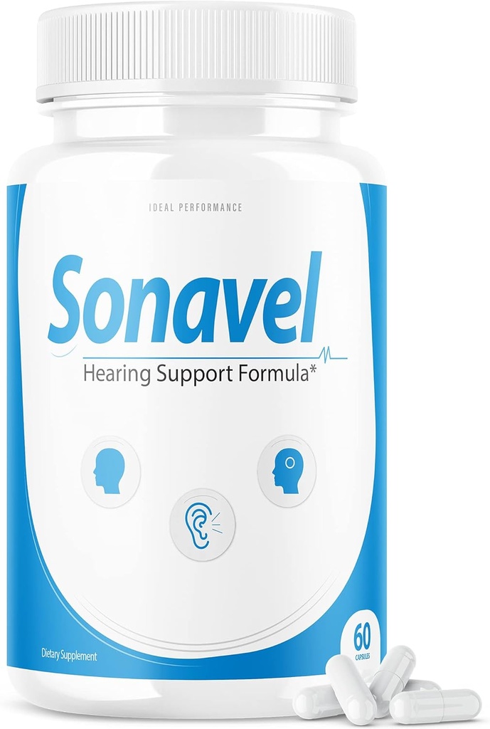 IDEAL PERFORMANCE Sonavel Hearing Support Formula Tinnitus Pills Supplement (60 Capsules)