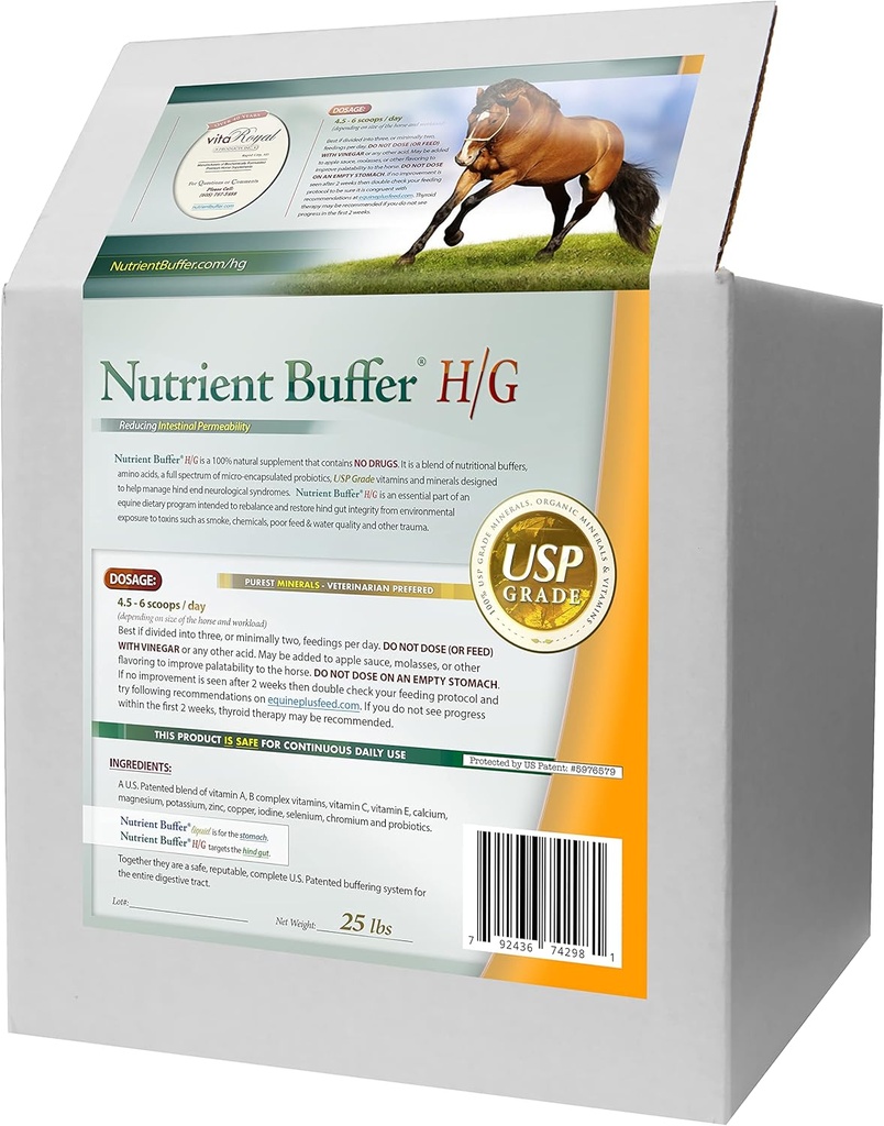 HG - Ίππος Hind Gut Κάτω Γαστρική φόρμουλα υποστήριξης για τα άλογα