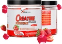 Creatine Monohydrate Gummies 5000mg Ζάχαρη Δωρεάν για Άνδρες & Γυναίκες, με L-Taurine + Βιταμίνη B12 για την μυϊκή δύναμη, Μυς Builder, Ενέργεια Boost, Προ-Συμπλήρωμα προπόνησης, Φράουλα, 120 Count