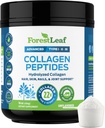 ForestLeaf Collagen Peptides Powder Unflavored - Hydrolyzed Grass Fed Keto Collagen Protein Powder Type 1, 2 & 3 - Ζωτικά μαλλιά, δέρμα, νύχια, αρθρώσεις, ανάκτηση, 11g ανά υπηρεσία