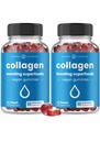 NutraChamps Collagen Ενισχύοντας Gummies, Collagen Booster Gummy για τη φυσική παραγωγή κολλαγόνου, Vegan Pectin Συμπληρώματα Chews για γυναίκες & άνδρες, 60 Peach Gummies (πακέτο των 2)
