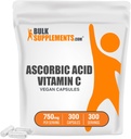 BulkSupplements.com Ascorbic Acid Capsules (Vitamin C Capsules) - Vitamin for Immune Support - Vegan - 1 Capsule per Serving - 10-Month Supply (300 Veg Capsules)