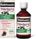 Robitussin Maximum Strength Elderberry Cough Plus Chest Congestion DM, Cough Suppressant for Adults, Providing Liquid Cough and Chest Congestion Relief - 8 Fl Oz