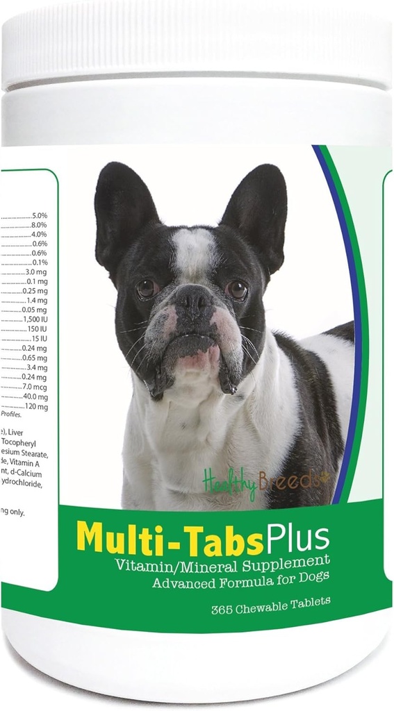 Υγιείς Φυλή Γαλλικό Μπουλντόγκ Multi-Tabs Plus Μασώμενα δισκία 365 Count