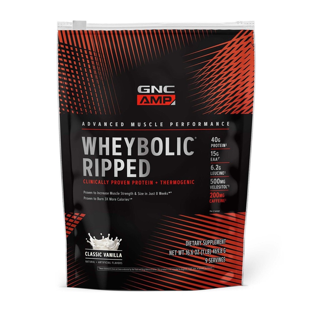 GNC AMP Wheybolic Ripped - Κλασική βανίλια (9 υπηρεσίες)