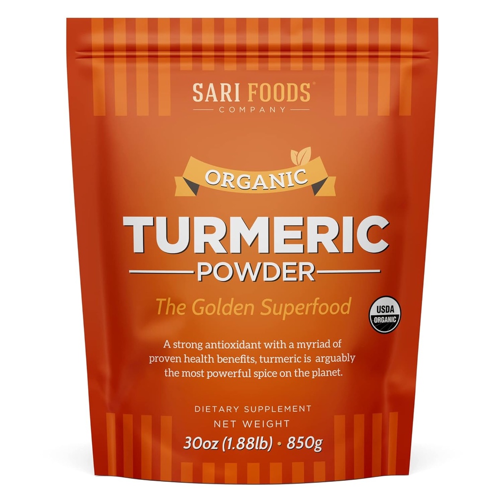 Βιολογική σκόνη κουρκουμά w/Curcumin σκόνη, 30 oz/850g