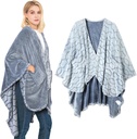 Κουβέρτα φορητή διπλής όψης Ultra Soft Flannel Shawl Blanet, Reversible Κουβέρτα, με τσέπες, για γυναίκες και άνδρες