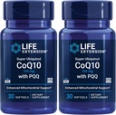 Life Extension Super Ubiquinol CoQ10 με PQQ, CoQ10, PQQ, shilajit, Heart Health, Cellular Energy Support, 8X Καλύτερη απορρόφηση, Χωρίς γλουτένη, 100 mg, 30 softgels (Pack of 2)