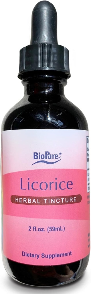 BioPure Βάμμα γλυκόριζας – Poent Botanical Extract of Licorice Root, an Herbal Adaptogen that Deothes Lroat and supports Άνω Αναπνευστική, Ανοσοποιητική, και γαστρεντερική λειτουργία του συστήματος – 2 fl oz