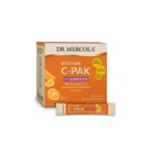 Δρ. Mercola Βιταμίνη C-PAK με Quercetin - Καθημερινή ανοσοποιητική υποστήριξη Ποτό - Ψευδάργυρος & βιταμίνη D3 Blend - Χωρίς γλουτένη - Αναβράζοντα γεύση πορτοκαλιού - 30 συσκευασίες