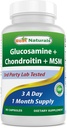 Best Naturals, Glucosamine Chondroitin MSM Συμπληρώματα, 2600 mg ανά υπηρεσία, 90 κάψουλες (90 Count (Pack of 1))