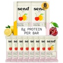 Αποστολή Bars φυτικής βάσης Vegan Healthy Protein Bars, Με Πράσινα (Lemon Cherry, 8 Bars) – Μόνο πραγματικά συστατικά, Zero Προστιθέμενη ζάχαρη, χωρίς γλουτένη, χωρίς γαλακτοκομικά