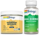 SOLARAY Μαγνήσιο Γλυκινικό Σκόνη 350mg και υψηλής ενέργειας Πολυβιταμινικό δέμα - Χηλικό Μαγνήσιο και μία φορά την ημέρα Πολυ - Οστική Υγεία, Μυς, Καρδιά και Ανοσοποιητική Υποστήριξη, 60-Day Εγγύηση, 6oz/60ct