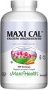 Maxi Health Calcium 1000 mg Συμπλήρωμα με Βιταμίνη D3 (1000 IU) και Μαγνήσιο (500 mg) - Οστέινο, Δόντια και Κοινή Υποστήριξη για Άνδρες και Γυναίκες - 360 Κάψουλες - Maxi Cal