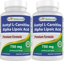 Best Naturals Acetyl L-καρνιτίνη και Alpha Lipoic Acid 750 mg 120 κάψουλες (120 Count (Pack of 2))