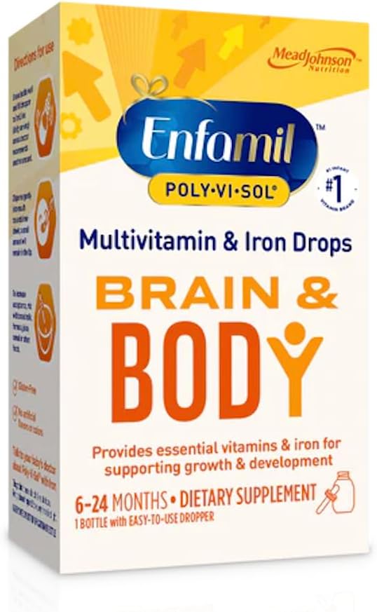 Enfamil Poly-Vi-Sol Multivitamin Supplement Drops with Iron 50 mL (Συσκευασία Μαΐου Vary)