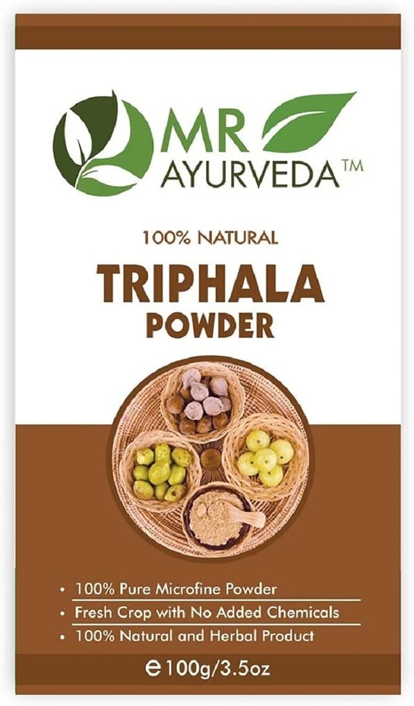 Eleven Zone 100 Pure Triphala Powder | Triphala Powder for Skin | Triphala Powder Organic | Triphala Powder for Hair | Triphala Powder for Face | No Added Chemicals, 100 Grams