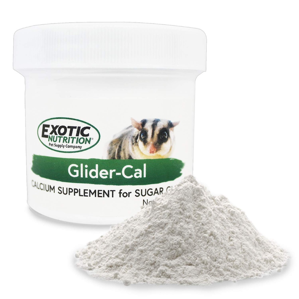 Exotic Nutrition Glider-Cal (3, 5 oz.) - Συμπλήρωμα ασβεστίου για τα γλυκίσματα ζάχαρης - Αποτρέπει την παράλυση του πίσω ποδιού