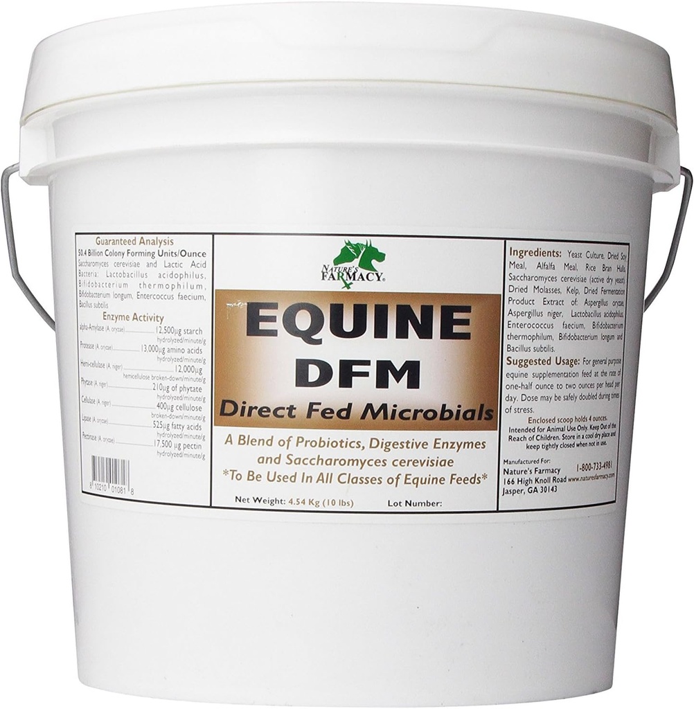 Farmacy Equine DFM (Direct Fed Microbial) Ζωντανά προβιοτικά, ένζυμα 50 δισεκατομμύρια CFU ουγγιά (5 Λίρες)