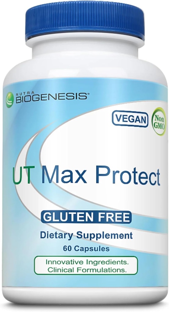 Nutra Biogenesis UT Max Protect - D Mannose συμπληρώματα για τις γυναίκες, χάπια βατόμουρο για την ούρηση & την υγεία της ουροδόχου κύστης, 500mg D-Mannose ανά υπηρεσία - 60 κάψουλες λαχανικά