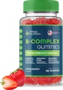 Vitamin B Complex Gummies for Women, Natural Strawberry Flavor - 180 Count | B Complex Vitamins For Women - Helps Support Daily Energy & Brain Function* - 90 Servings, Easy To Take Every Morning