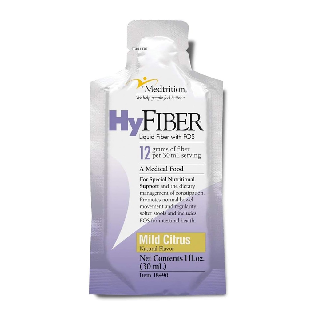Medtrition HyFiber Daily Liquid Fiber για την κανονικότητα και μαλακά εργαλεία, 12 γραμμάρια διαλυτές ίνες, 1 fl oz 25 Pack