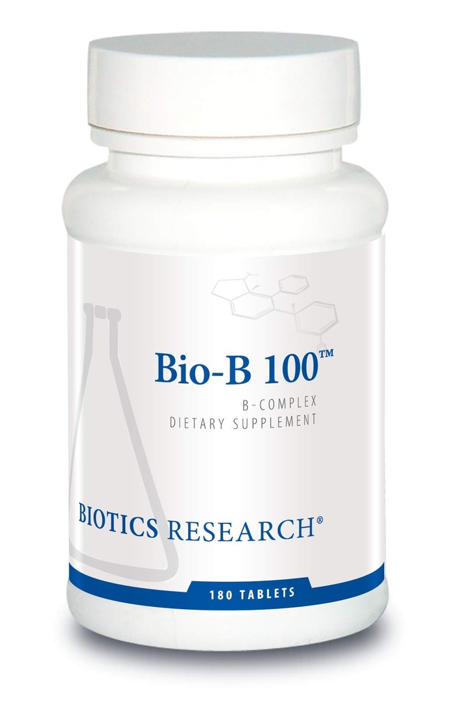 Biotics Research Bio B 100 - Vitamin B Complex Προάγει την Ενέργεια και την Υγεία - 180 δισκία