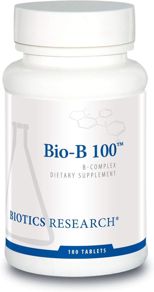 Biotics Research Bio B 100 - Vitamin B Complex Προάγει την Ενέργεια και την Υγεία - 180 δισκία
