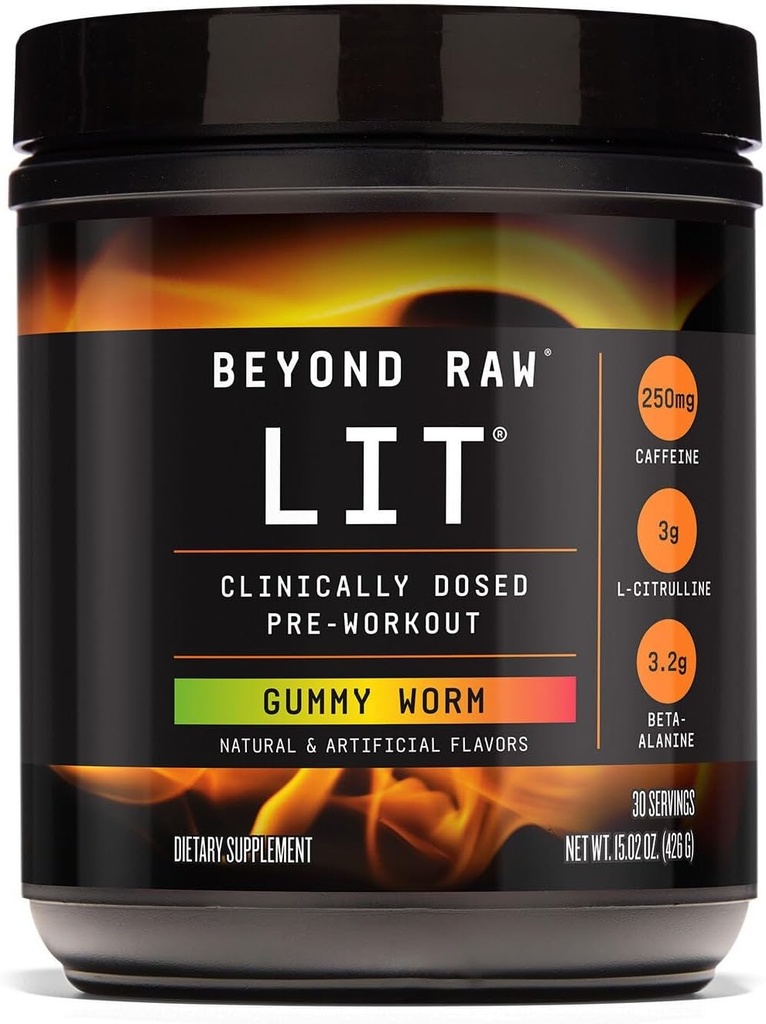 Πέρα από το Raw LIT πριν από την προπόνηση - Gummy Worm (30 υπηρεσίες)