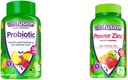 Vitafusion Probiotic Gummy Συμπληρώματα, Βατόμουρο, Ροδάκινο και Mango Flavors, 35 Ημέρα προσφοράς, 70 Count Power Zinc Gummy Βιταμίνες, Φράουλα Tangerine Γεύση, 90 Count