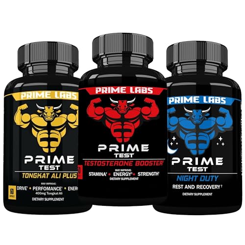 Prime Labs Prime Test + Night Duty Sleep Supplement + Tongkat Ali Plus